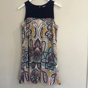Ces Femme paisley dress, keyhole in back, size M